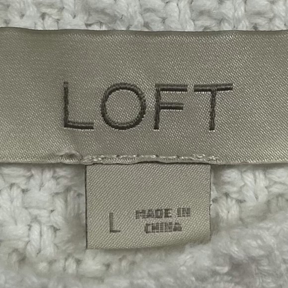 LOFT | Sleeveless Knit Tank with Print Back  - Size Large - - Picture 3 of 7